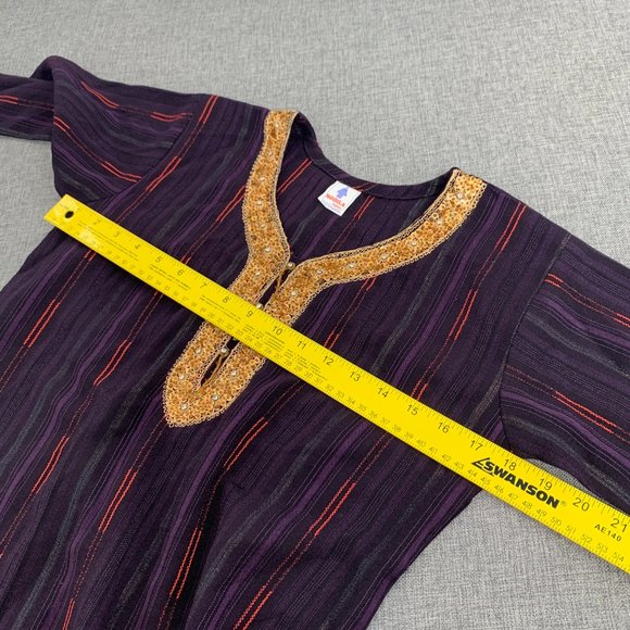 Modila Fashion Pakistani / Indian Dress Purple Gold Sequin Bead‎ Detail Small - Picture 9 of 13